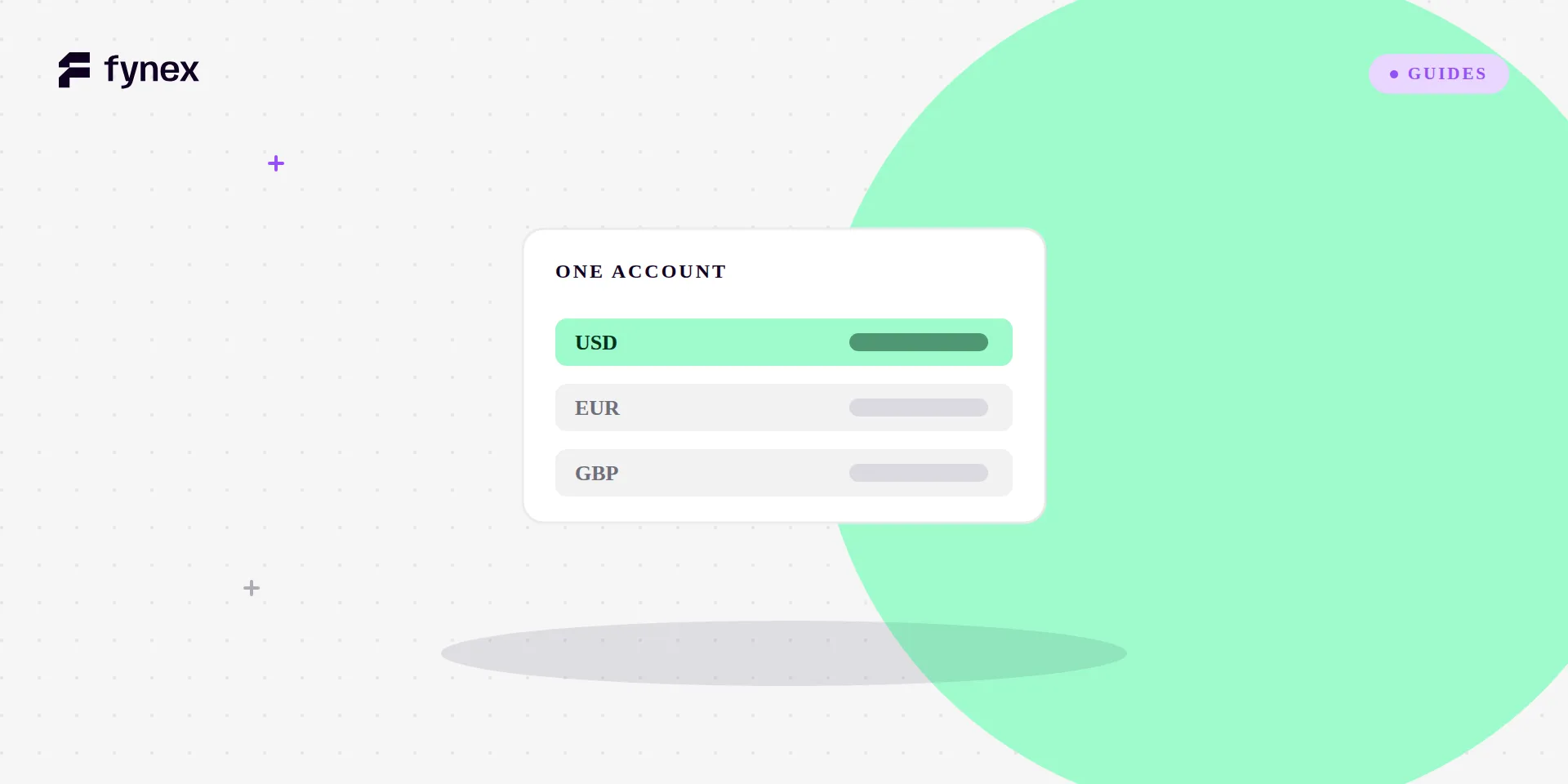One account holding three currency balances.